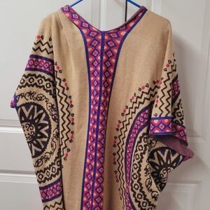 Flying Tomato Poncho Sweater Women's Size: Medium Fringe